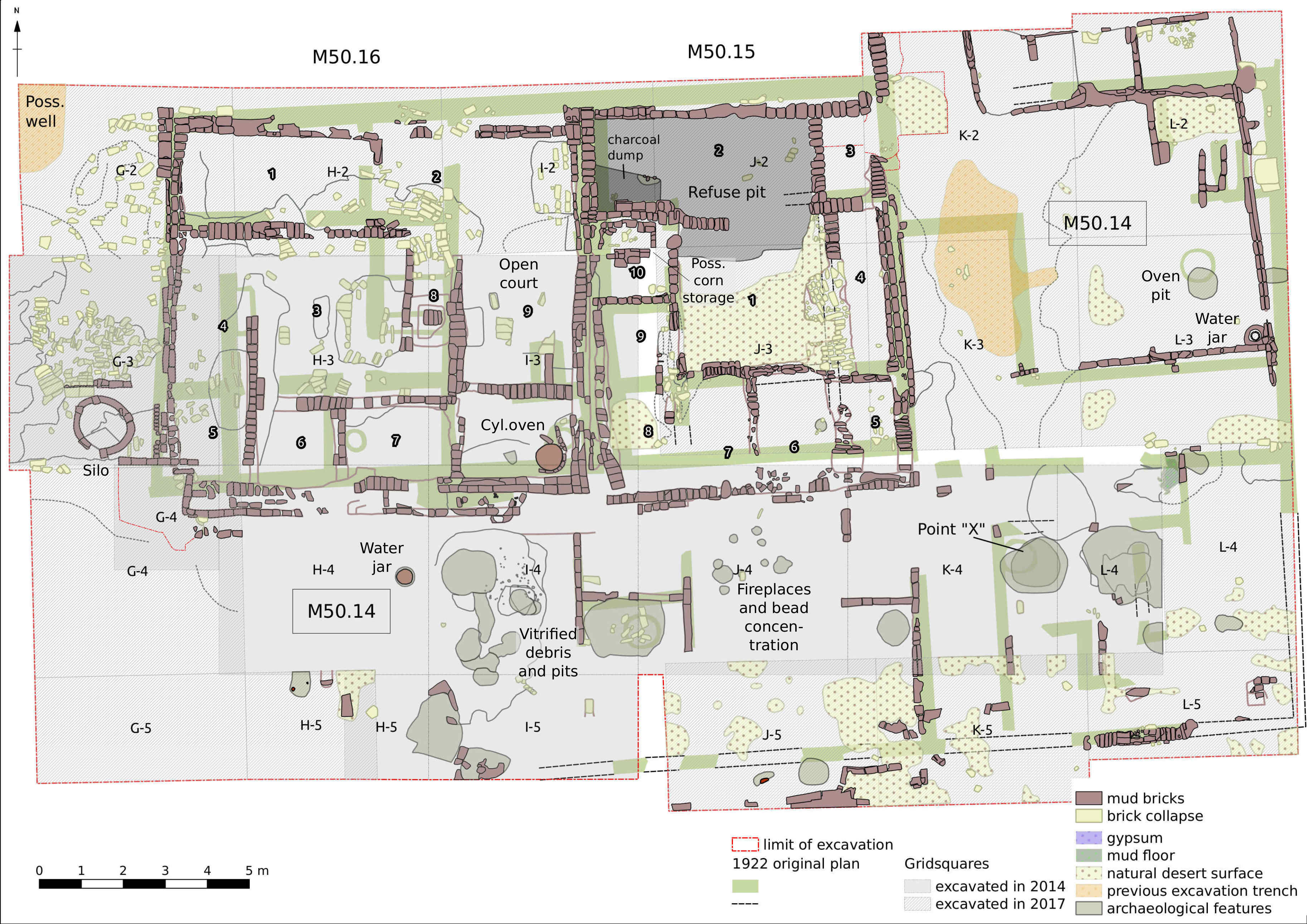 Plan of the site as excavated